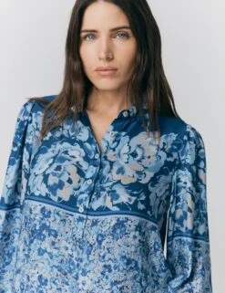Ghost Collared Floral Button Detail Blouse -Marks and Spencer Shop collared floral button detail blouse 7
