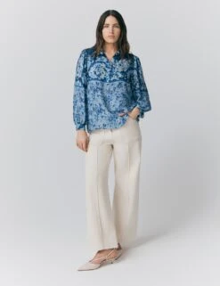 Ghost Collared Floral Button Detail Blouse -Marks and Spencer Shop collared floral button detail blouse 9