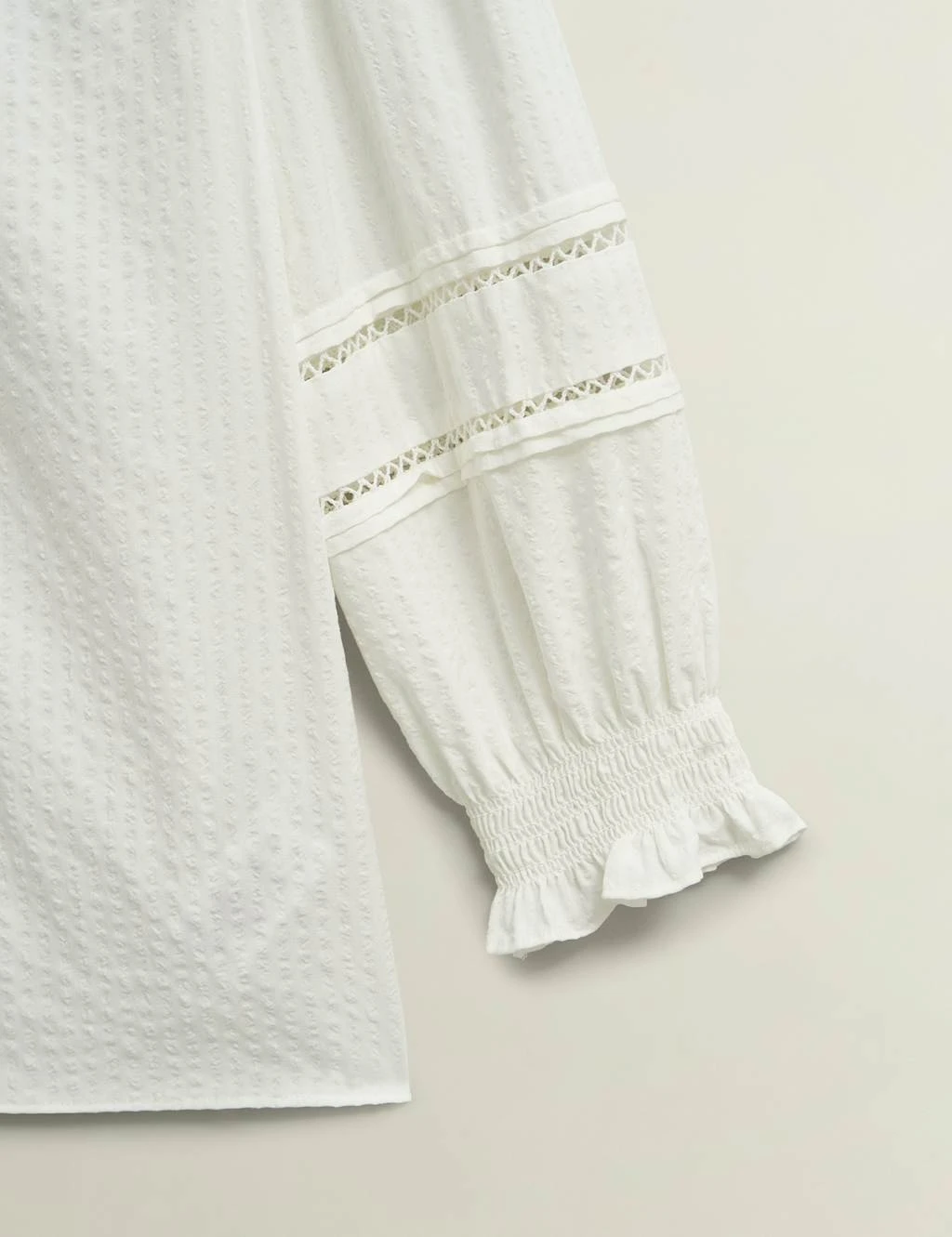 Cotton Blend Frill Detail Broderie Blouse 15 Cotton Blend Frill Detail Broderie Blouse - Image 13