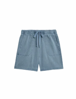 Cotton Blend Garment Dye Shorts -Marks and Spencer Shop cotton blend garment dye shorts
