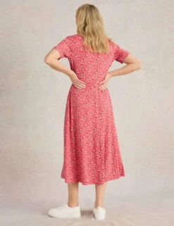 WHITE STUFF Cotton Blend Jersey V-Neck Midi Tea Dress -Marks and Spencer Shop cotton blend jersey v neck midi tea dress 11