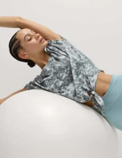 Cotton Blend Printed Tie Front Crop T-Shirt -Marks and Spencer Shop cotton blend printed tie front crop t shirt 11