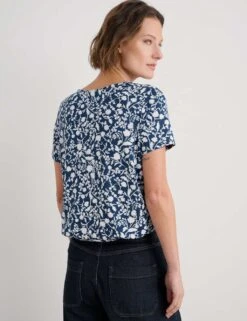 Cotton Modal Blend Floral Tunic -Marks and Spencer Shop cotton modal blend floral tunic 4