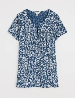 Cotton Modal Blend Floral Tunic -Marks and Spencer Shop cotton modal blend floral tunic 6