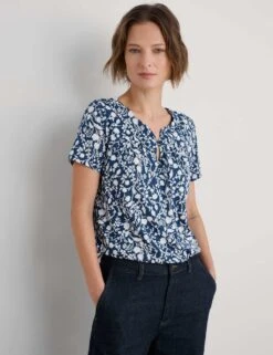 Cotton Modal Blend Floral Tunic -Marks and Spencer Shop cotton modal blend floral tunic 7