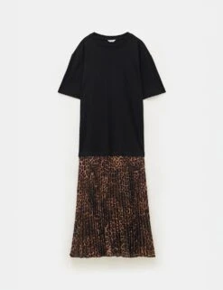 Cotton Rich Animal Print Midi T-Shirt Dress -Marks and Spencer Shop cotton rich animal print midi t shirt dress 11