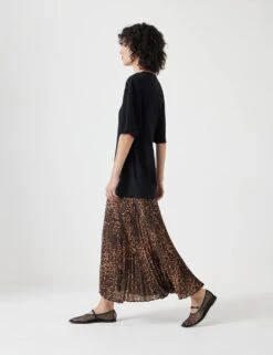 Cotton Rich Animal Print Midi T-Shirt Dress -Marks and Spencer Shop cotton rich animal print midi t shirt dress 7