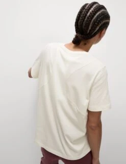 Cotton Rich Crew Neck Relaxed T-Shirt -Marks and Spencer Shop cotton rich crew neck relaxed t shirt 11