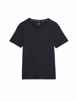 Cotton Rich Crew Neck Relaxed T-Shirt -Marks and Spencer Shop cotton rich crew neck relaxed t shirt