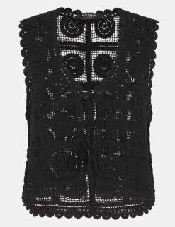 Accessorize Cotton Rich Crochet Waistcoat -Marks and Spencer Shop cotton rich crochet waistcoat 4