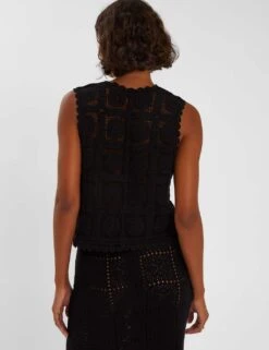 Accessorize Cotton Rich Crochet Waistcoat -Marks and Spencer Shop cotton rich crochet waistcoat 5