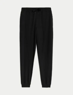 Cotton Rich Cuffed High Waisted Joggers -Marks and Spencer Shop cotton rich cuffed high waisted joggers 5