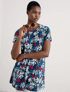 Cotton Rich Floral Tunic 16 Cotton Rich Floral Tunic -Marks and Spencer Shop cotton rich floral tunic 6