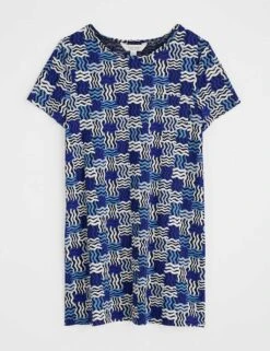 Cotton Rich Geometric Relaxed Tunic -Marks and Spencer Shop cotton rich geometric relaxed tunic 4