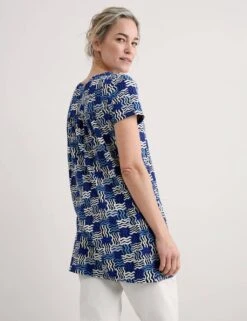 Cotton Rich Geometric Relaxed Tunic -Marks and Spencer Shop cotton rich geometric relaxed tunic 5