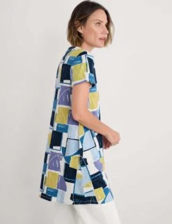 Cotton Rich Geometric Tunic -Marks and Spencer Shop cotton rich geometric tunic 7