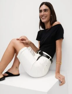 Cotton Rich High Waisted Magic Denim Shorts 19 Cotton Rich High Waisted Magic Denim Shorts -Marks and Spencer Shop cotton rich high waisted denim shorts 3