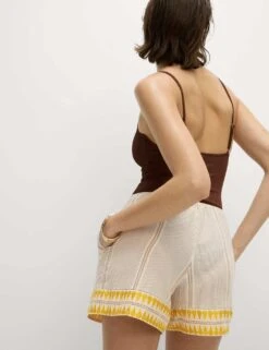 Cotton Rich Jacquard Beach Shorts -Marks and Spencer Shop cotton rich jacquard beach shorts 12