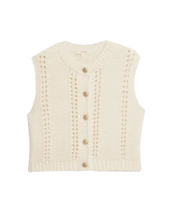Cotton Rich Knitted Crew Neck Waistcoat 19 Cotton Rich Knitted Crew Neck Waistcoat -Marks and Spencer Shop cotton rich knitted crew neck waistcoat