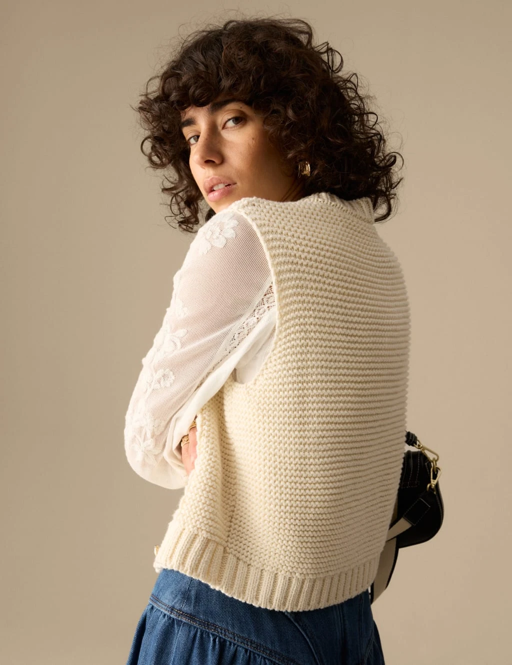 Cotton Rich Knitted Crew Neck Waistcoat 10 Cotton Rich Knitted Crew Neck Waistcoat - Image 8