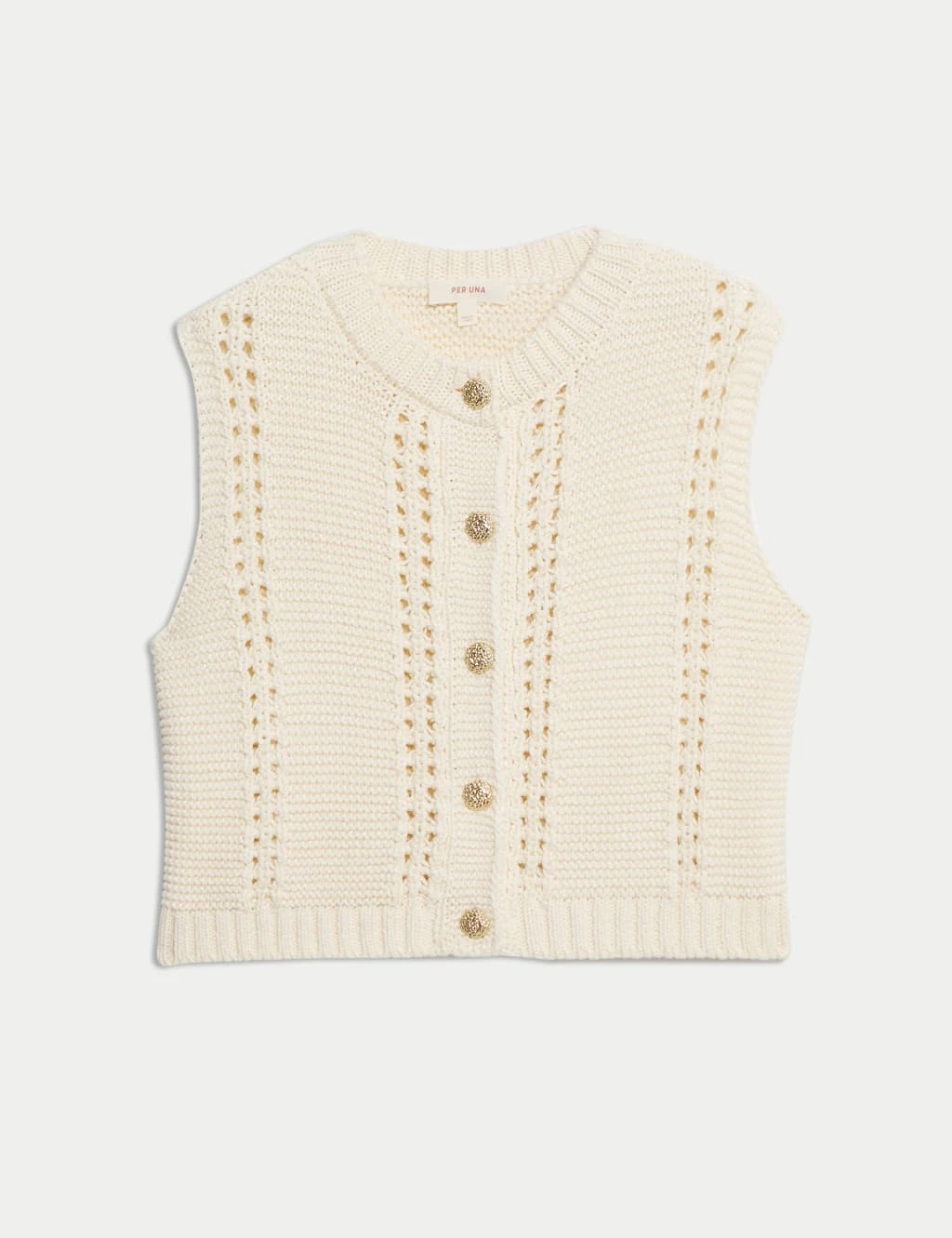 Cotton Rich Knitted Crew Neck Waistcoat 12 Cotton Rich Knitted Crew Neck Waistcoat - Image 10