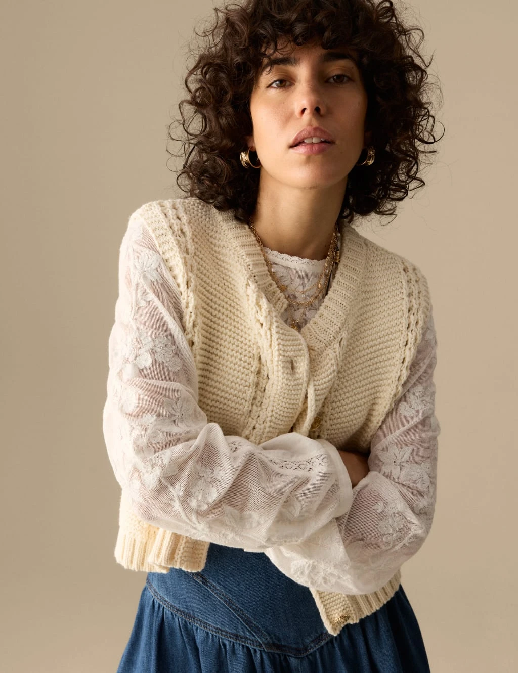 Cotton Rich Knitted Crew Neck Waistcoat 13 Cotton Rich Knitted Crew Neck Waistcoat - Image 11