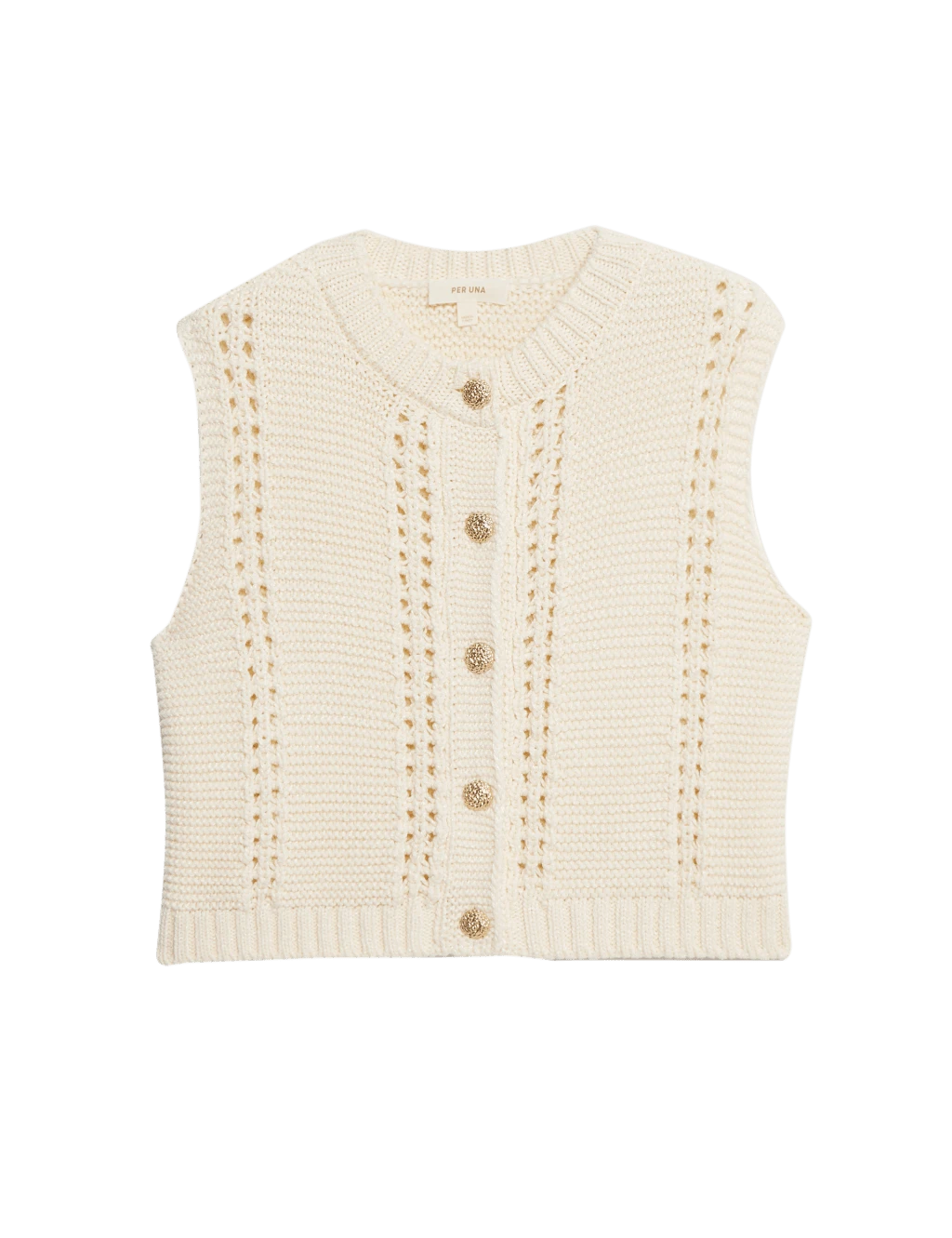 Cotton Rich Knitted Crew Neck Waistcoat 9 Cotton Rich Knitted Crew Neck Waistcoat - Image 7