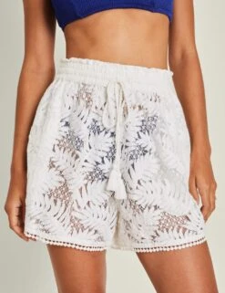 Accessorize Cotton Rich Lace High Waisted Shorts -Marks and Spencer Shop cotton rich lace high waisted shorts 9