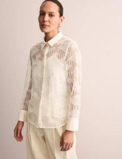 Jaeger Cotton Rich Lace Shirt -Marks and Spencer Shop cotton rich lace shirt 11