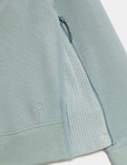 Cotton Rich Mesh Panel Relaxed Sweatshirt -Marks and Spencer Shop cotton rich mesh panel relaxed sweatshirt 16