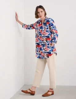 Cotton Rich Printed Notch Neck Relaxed Tunic 14 Cotton Rich Printed Notch Neck Relaxed Tunic -Marks and Spencer Shop cotton rich printed notch neck relaxed tunic 5