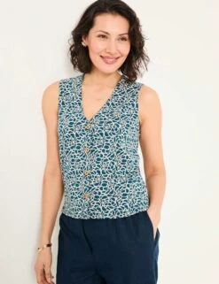 Cotton Rich Printed Waistcoat -Marks and Spencer Shop cotton rich printed waistcoat 10