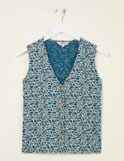Cotton Rich Printed Waistcoat -Marks and Spencer Shop cotton rich printed waistcoat 6
