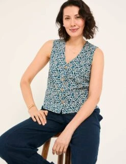 Cotton Rich Printed Waistcoat -Marks and Spencer Shop cotton rich printed waistcoat 9