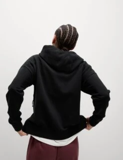 Cotton Rich Mesh Panel Relaxed Hoodie -Marks and Spencer Shop cotton rich relaxed hoodie 4