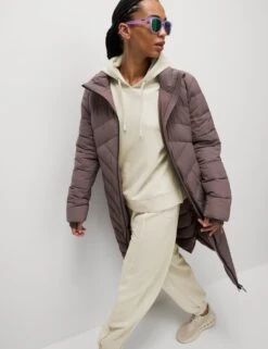 Cotton Rich Mesh Panel Relaxed Hoodie -Marks and Spencer Shop cotton rich relaxed hoodie 8