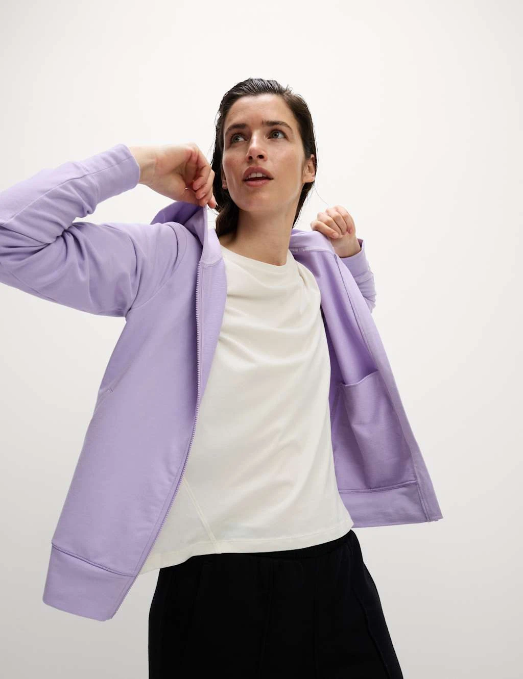 Cotton Rich Relaxed Zip Up Hoodie 14 Cotton Rich Relaxed Zip Up Hoodie - Image 12