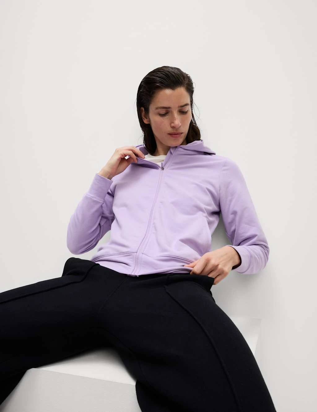 Cotton Rich Relaxed Zip Up Hoodie 17 Cotton Rich Relaxed Zip Up Hoodie - Image 15