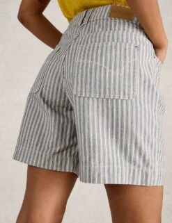 WHITE STUFF Cotton Rich Striped Denim Shorts -Marks and Spencer Shop cotton rich striped denim shorts 10
