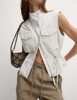 Cotton Rich Utility Gilet -Marks and Spencer Shop cotton rich utility gilet 16