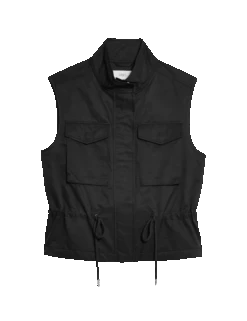 Cotton Rich Utility Gilet -Marks and Spencer Shop cotton rich utility gilet