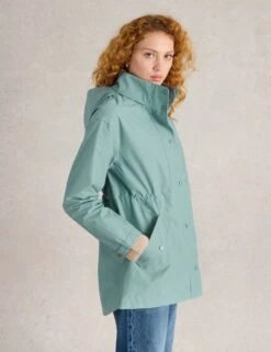 WHITE STUFF Cotton Rich Waterproof High Neck Raincoat -Marks and Spencer Shop cotton rich waterproof high neck raincoat 9