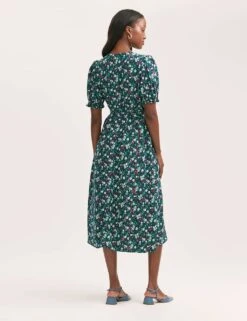 Crepe Floral V-Neck Belted Midi Tea Dress 17 Crepe Floral V-Neck Belted Midi Tea Dress -Marks and Spencer Shop crepe floral v neck belted midi tea dress 7