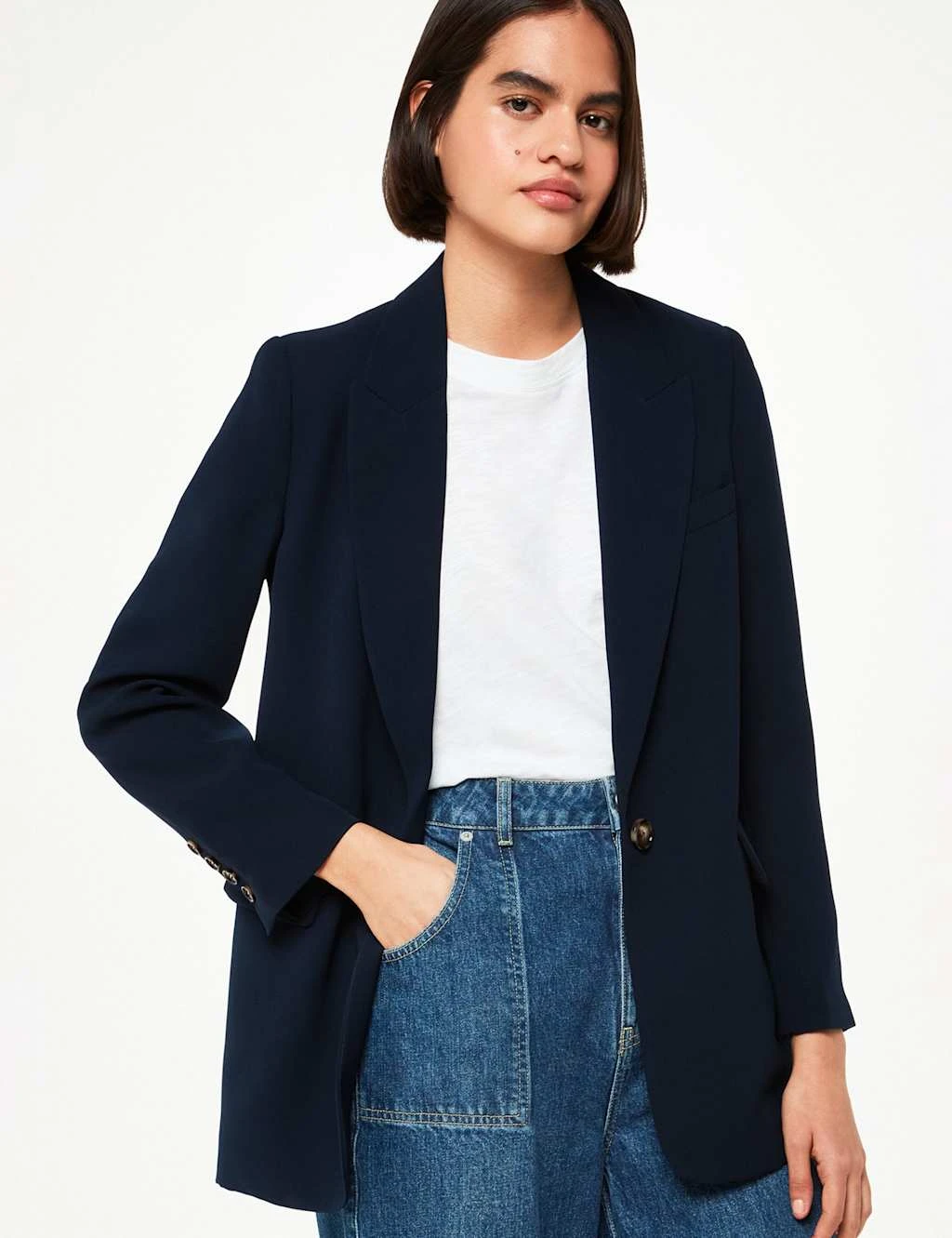 Whistles Crepe Relaxed Blazer 9 Whistles Crepe Relaxed Blazer - Image 7