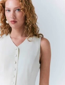 Ghost Crepe Single Breasted Waistcoat -Marks and Spencer Shop crepe single breasted waistcoat 5