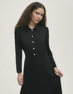 Crepe Textured Midi Shirt Dress -Marks and Spencer Shop crepe textured midi shirt dress 7