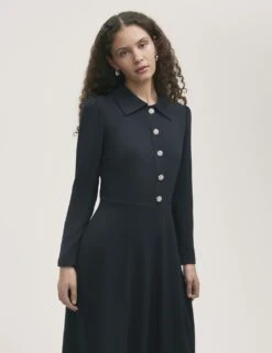 Crepe Textured Midi Shirt Dress -Marks and Spencer Shop crepe textured midi shirt dress 9