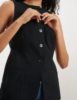 Crew Neck Longline Waistcoat -Marks and Spencer Shop crew neck longline waistcoat 5