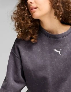 Puma Dare To Relaxed Pure Cotton Crop Sweatshirt -Marks and Spencer Shop dare to relaxed pure cotton crop sweatshirt 8