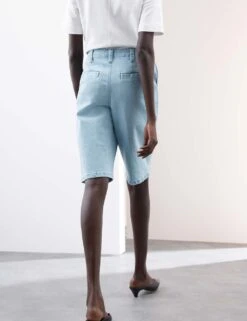 Denim High Waisted Knee Length Bermuda Shorts -Marks and Spencer Shop denim high waisted knee length bermuda shorts 8
